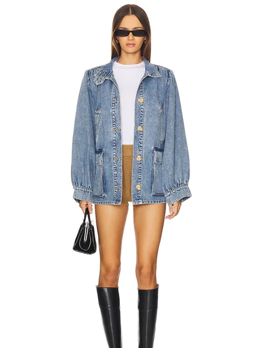 Steve Madden Marceline High-Neck Jacket Chloe Wash NWT size S